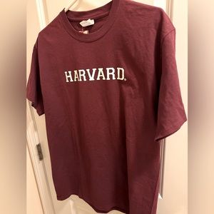 Men’s Harvard collegiate T shirt burgundy size L